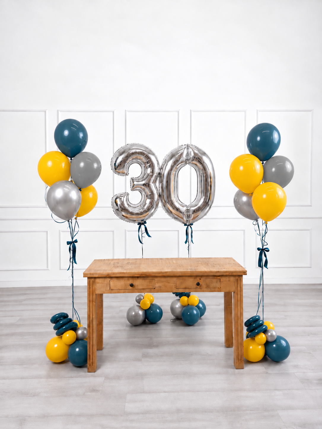Ana Karina Balloons steel horizon milestone number and balloon bunches set, additional product image