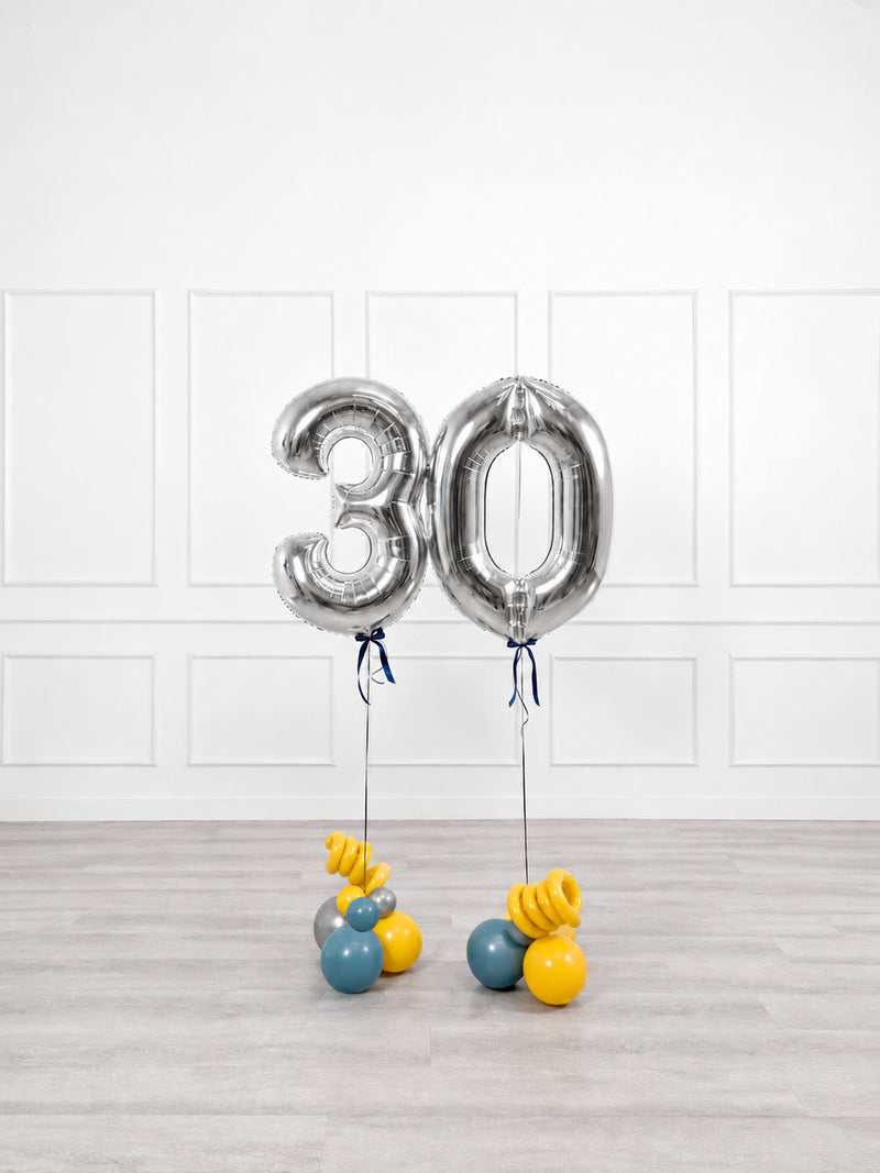 Ana Karina Balloons steel horizon foil numbers