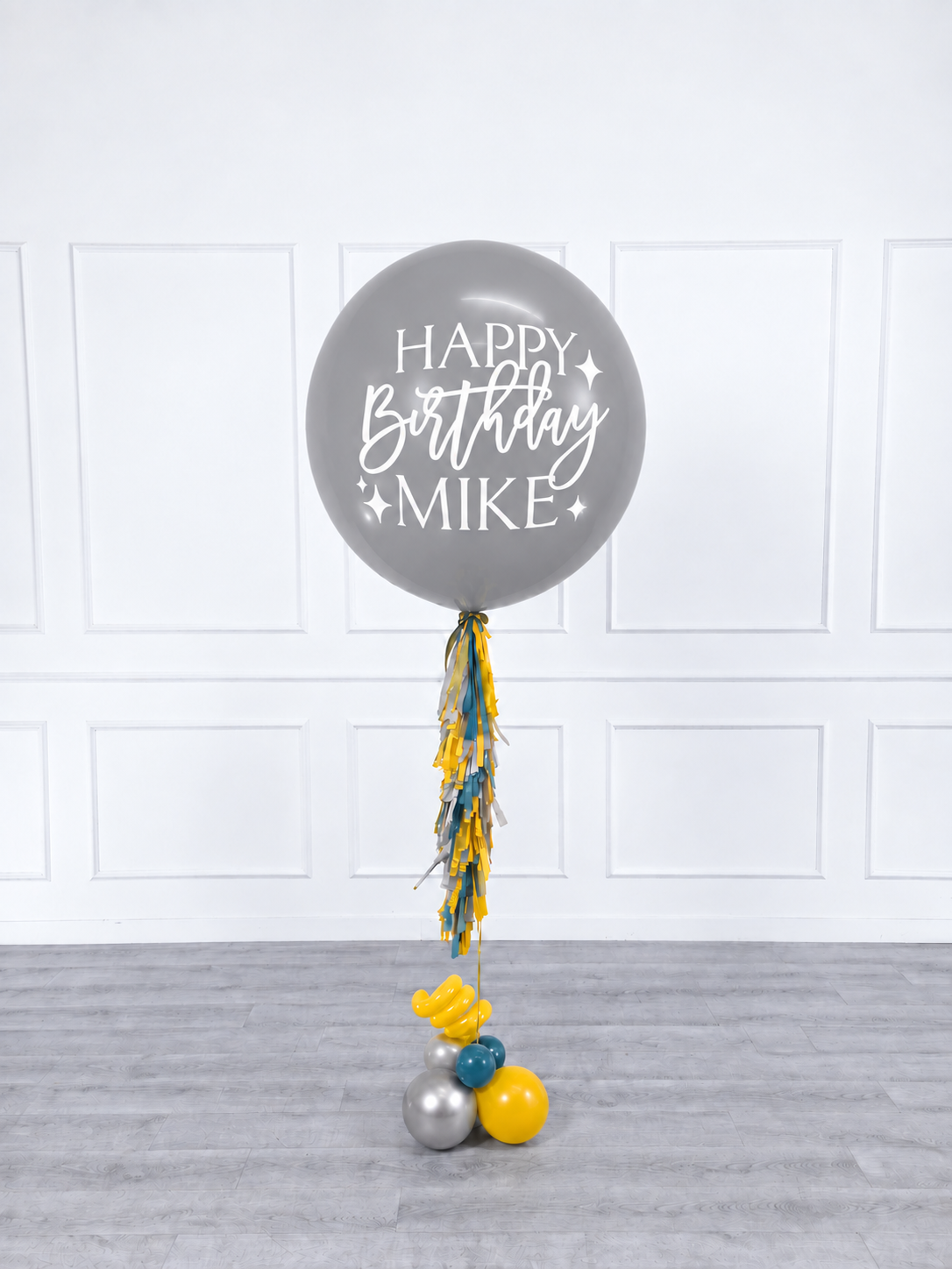 Ana Karina Balloons steel horizon personalized jumbo balloon, additional product image