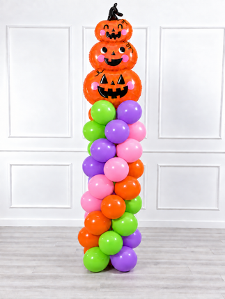 Halloween - Classic Balloon Column - Pumpkin Tower - Pastel Fun