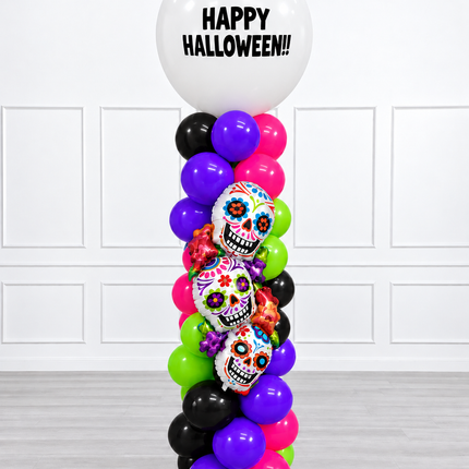 Halloween - Classic Balloon Column - Sugar Skull - Vibrant Fun