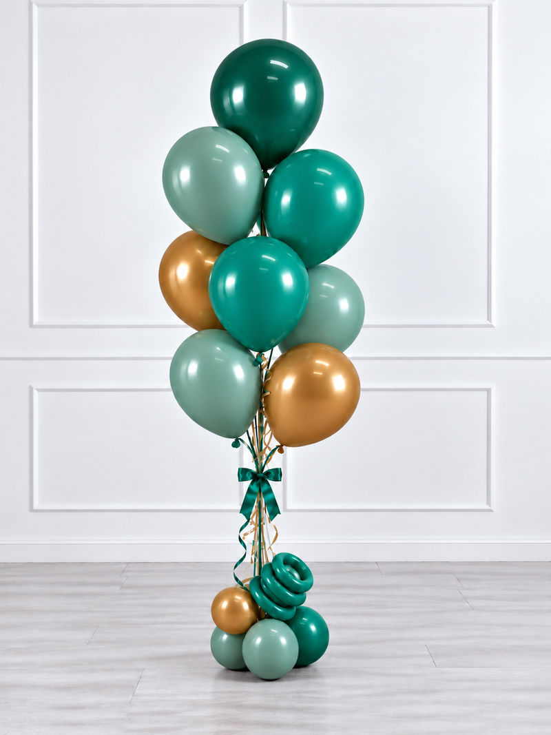 Ana Karina Balloons emerald forest balloon bunch deluxe, additional product image