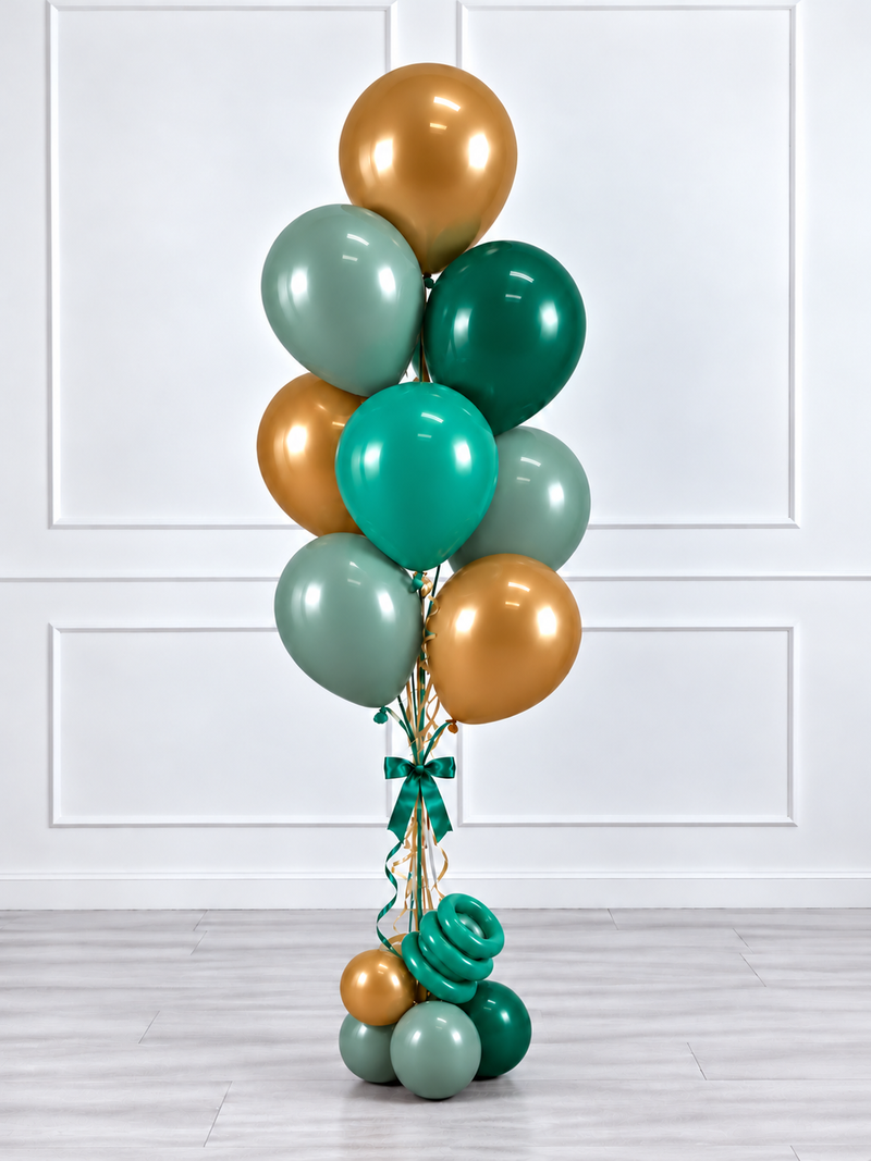 Ana Karina Balloons emerald forest balloon bunch deluxe