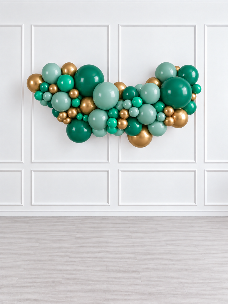 Ana Karina Balloons emerald forest easy-hang organic balloon garland