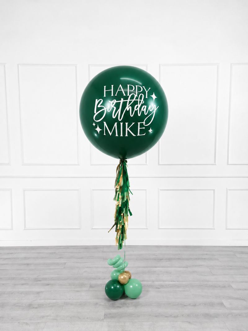 Ana Karina Balloons emerald forest personalized jumbo balloon
