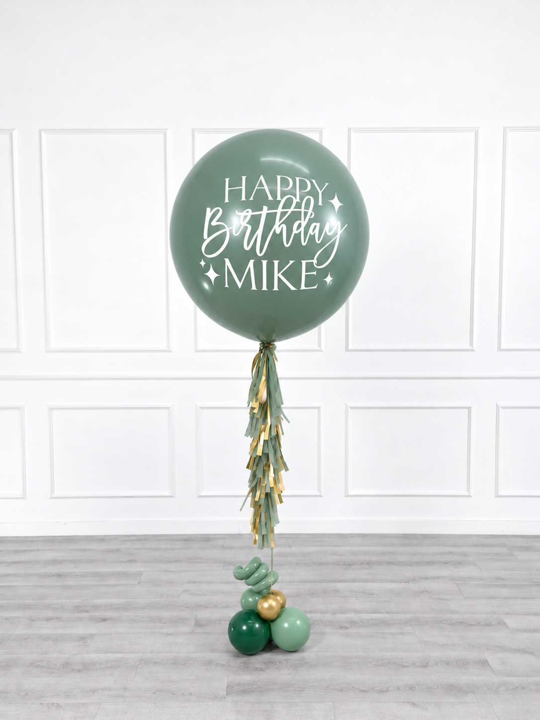 Ana Karina Balloons emerald forest personalized jumbo balloon, additional product image
