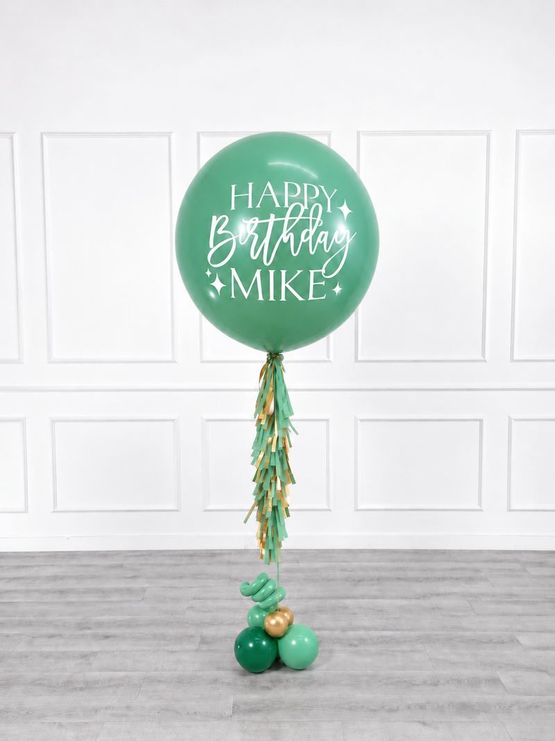 Ana Karina Balloons emerald forest personalized jumbo balloon, additional product image