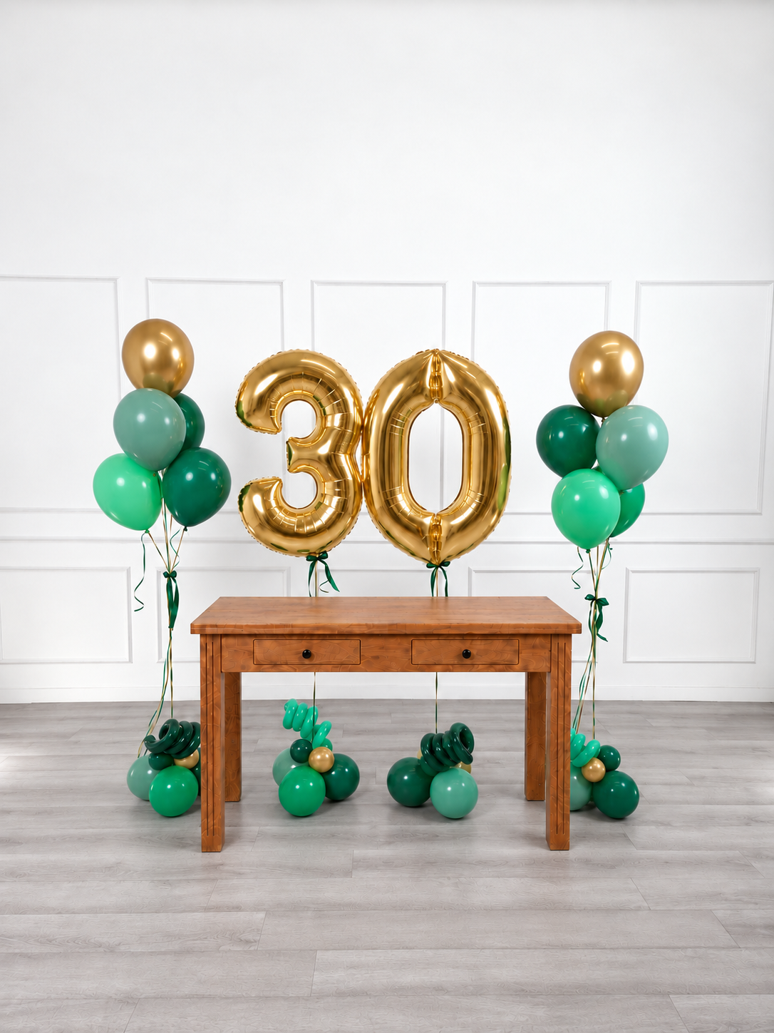 Ana Karina Balloons emerald forest milestone number and balloon bunches set, additional product image