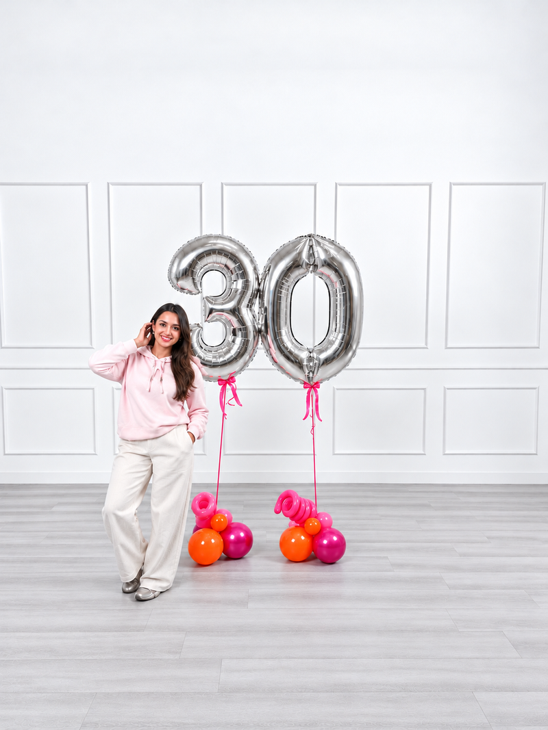 Ana Karina Balloons fire burst foil numbers, additional product image