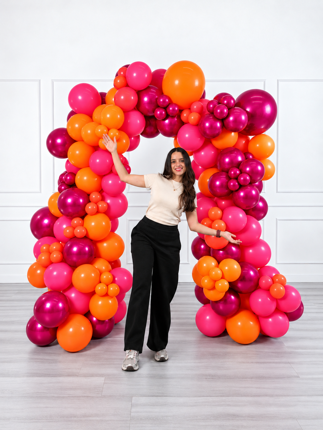 Ana Karina Balloons fire burst organic balloon arch, additional product image