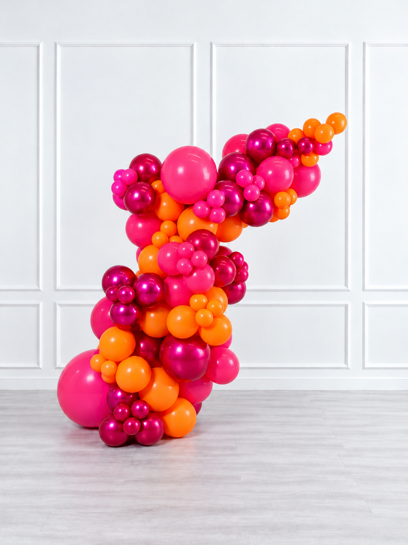 Ana Karina Balloons fire burst freestanding balloon garland