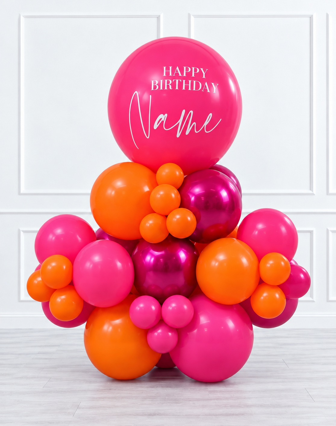 Ana Karina Balloons fire burst personalized stack balloons