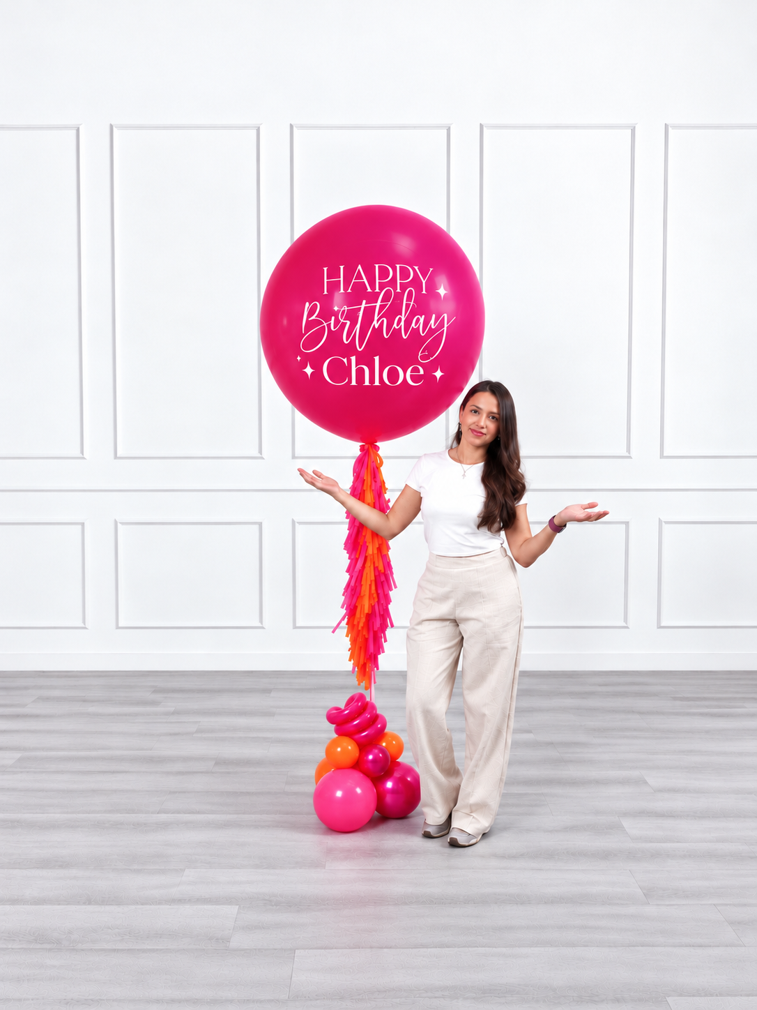 Ana Karina Balloons fire burst personalized jumbo balloon, additional product image