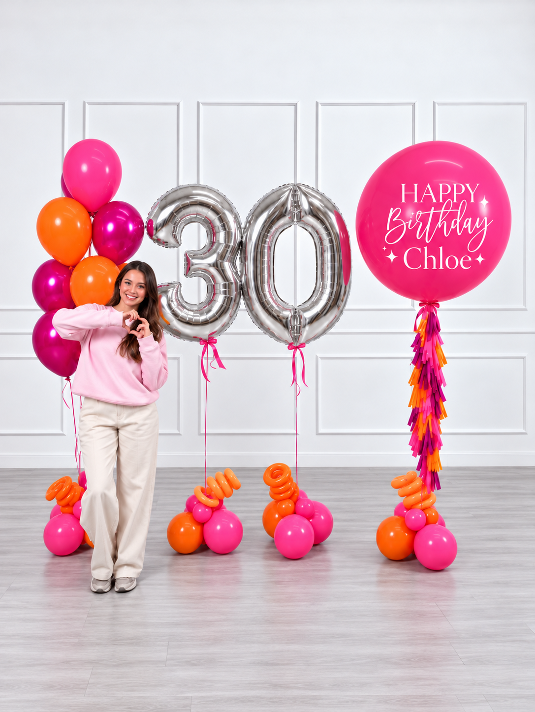 Ana Karina Balloons fire burst personalized birthday balloon set deluxe, additional product image