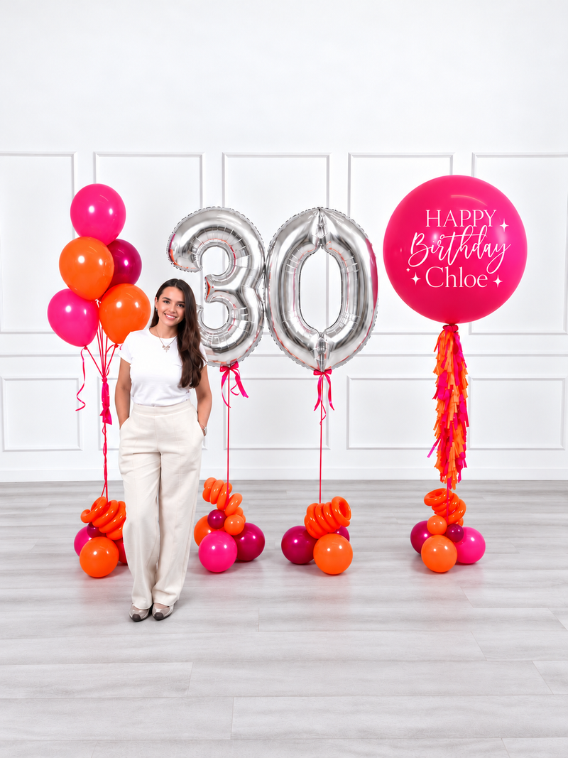 Ana Karina Balloons fire burst personalized birthday balloon set classic, additional product image
