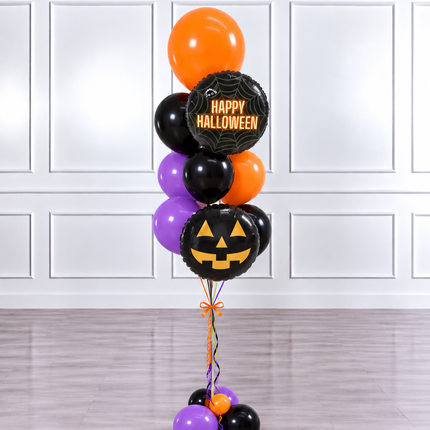 Halloween - Balloon Bunch - Scary Pumpkin - Vibrant Black (12 balloons)