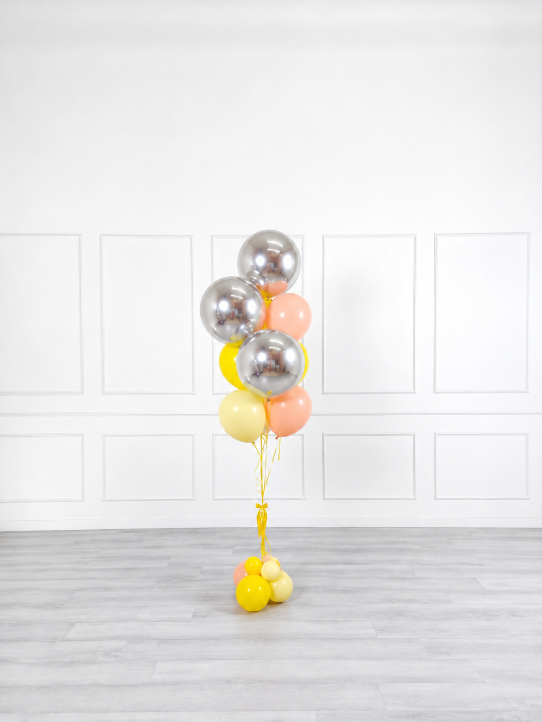 Ana Karina Balloons hello yellow balloon bunch orbz luxe