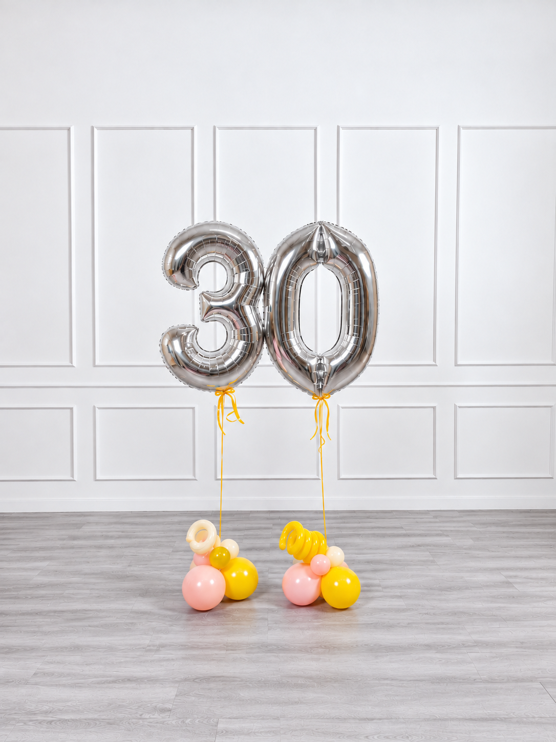 Ana Karina Balloons hello yellow foil numbers