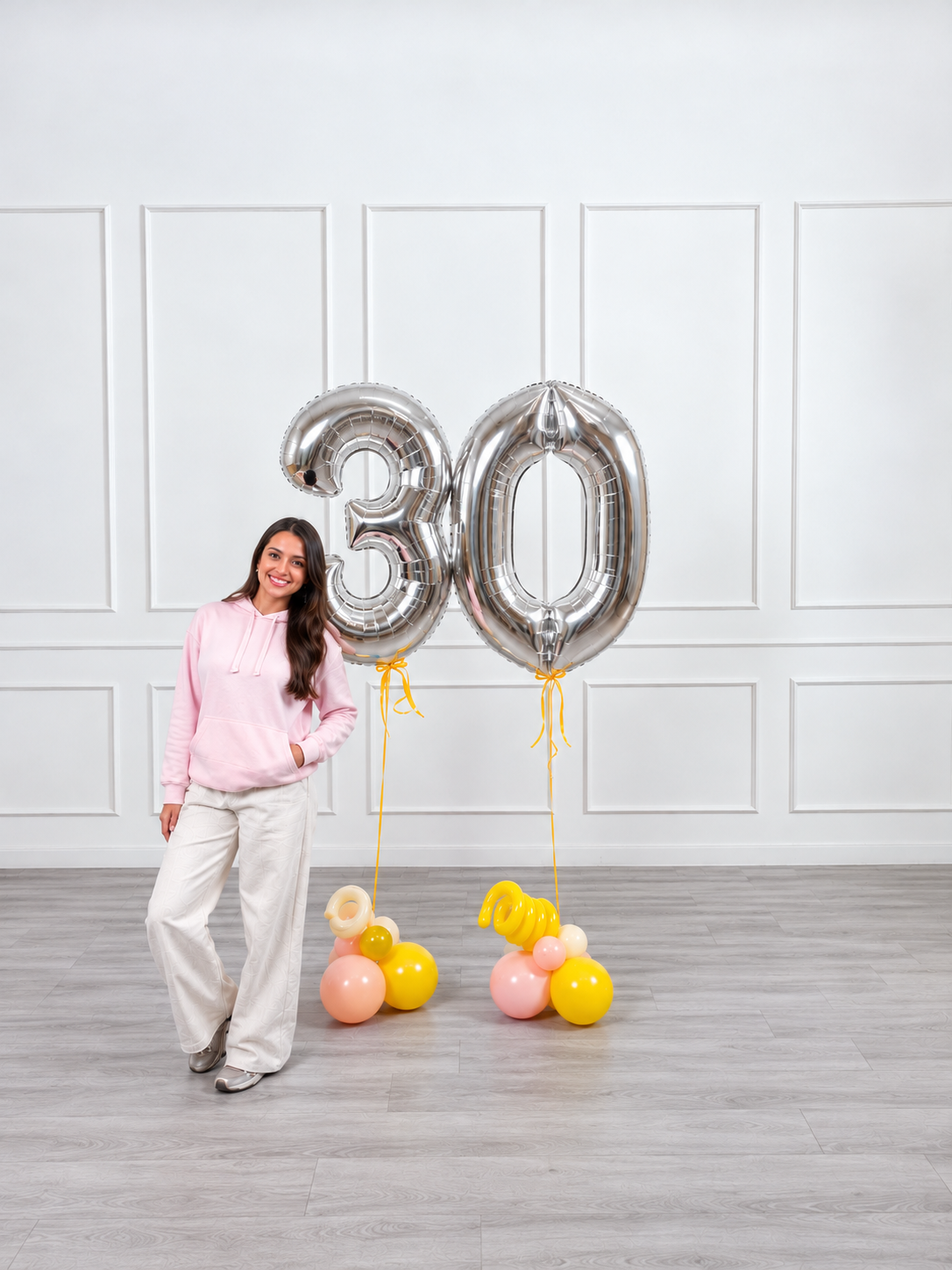 Ana Karina Balloons hello yellow foil numbers, additional product image