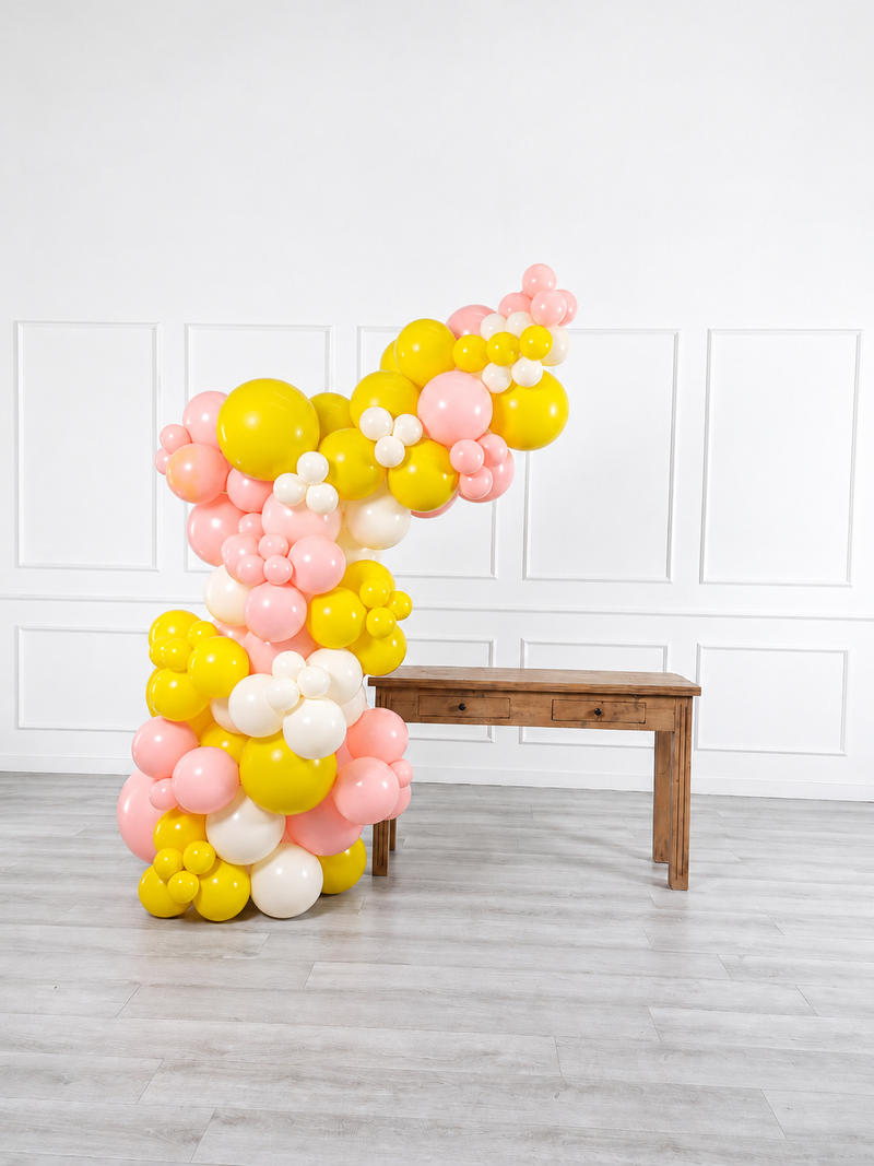 Ana Karina Balloons hello yellow freestanding balloon garland, additional product image
