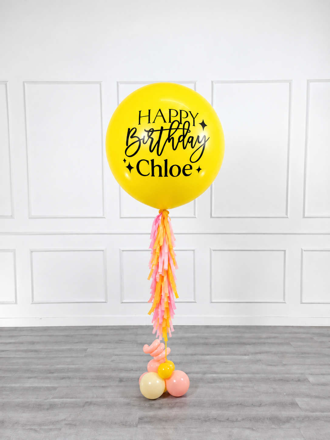 Ana Karina Balloons hello yellow personalized jumbo balloon, additional product image