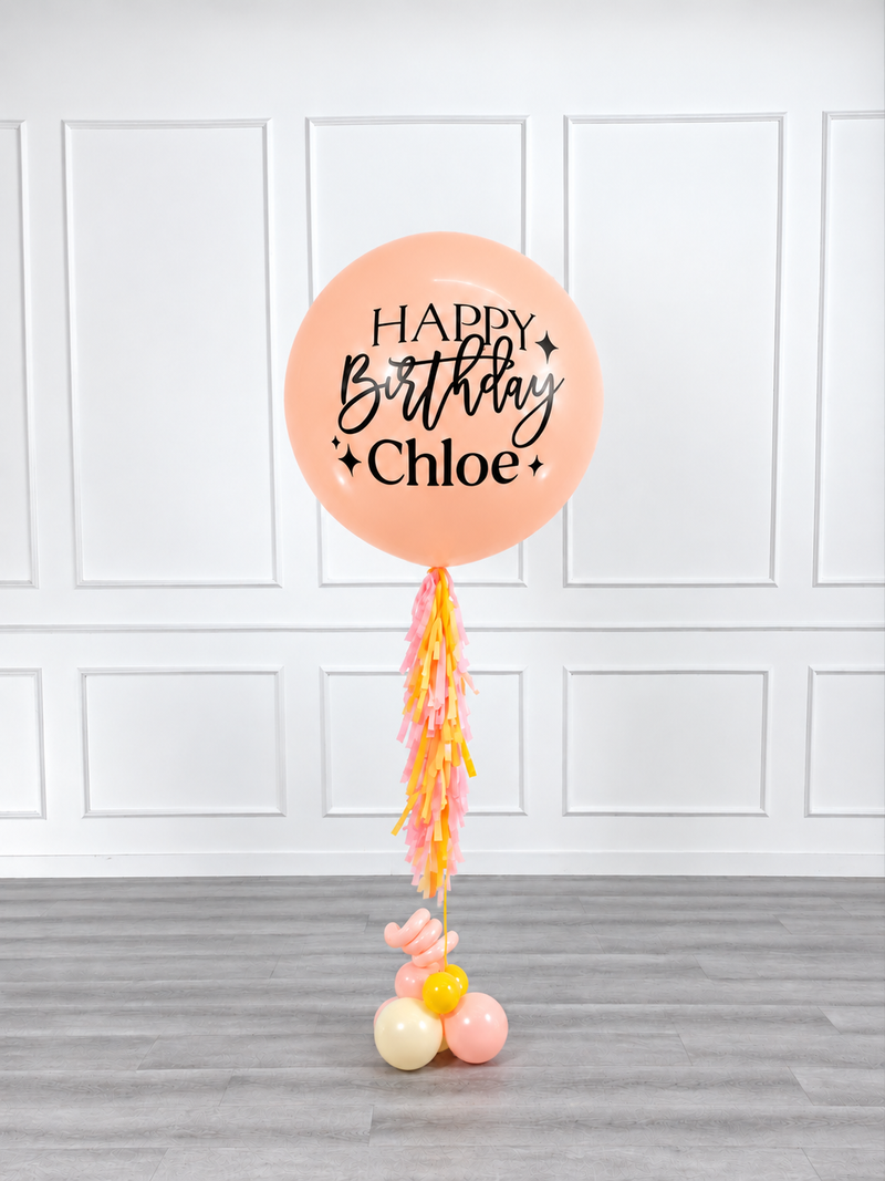 Ana Karina Balloons hello yellow personalized jumbo balloon, additional product image
