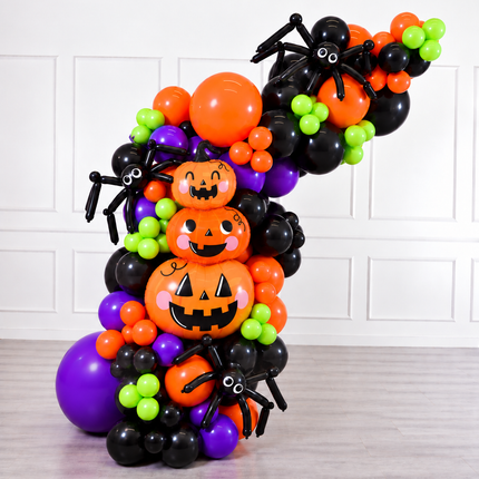 Halloween - Balloon Garland - Pumpkins and Spiders - Vibrant Fun