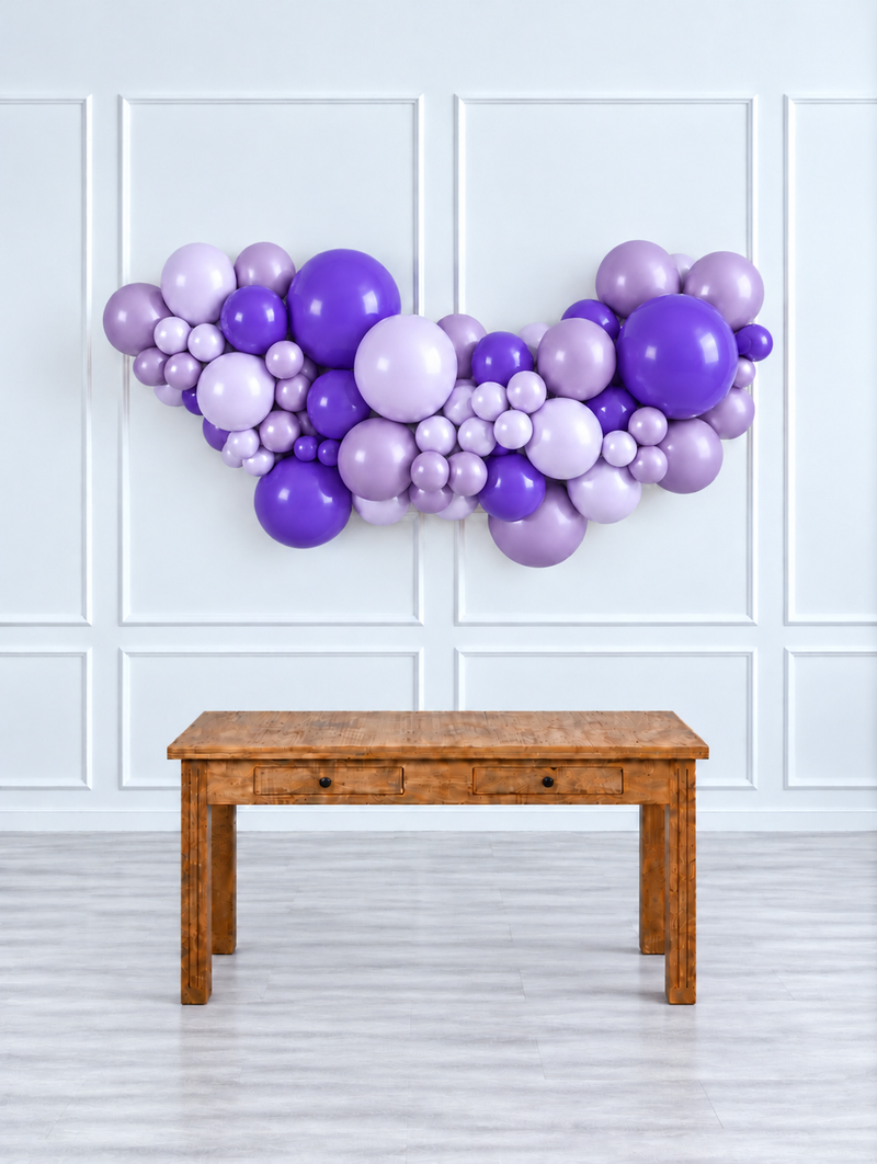 Ana Karina Balloons lilac garden easy-hang organic balloon garland, additional product image