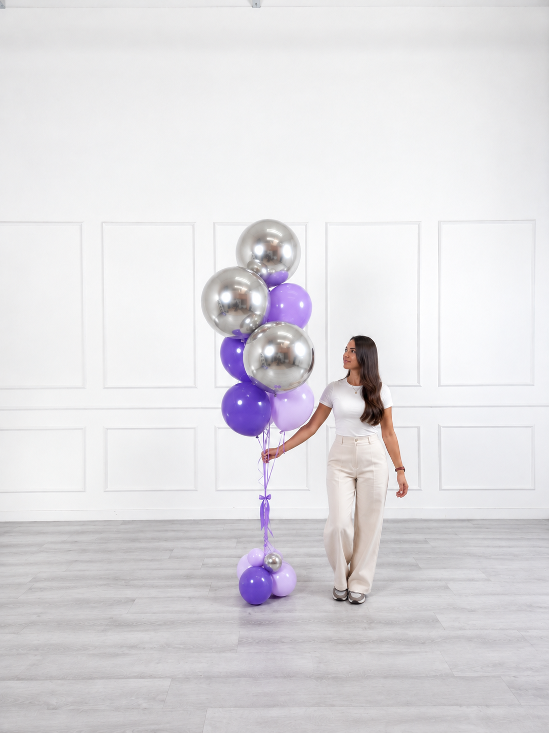 Ana Karina Balloons lilac garden balloon bunch orbz luxe, additional product image