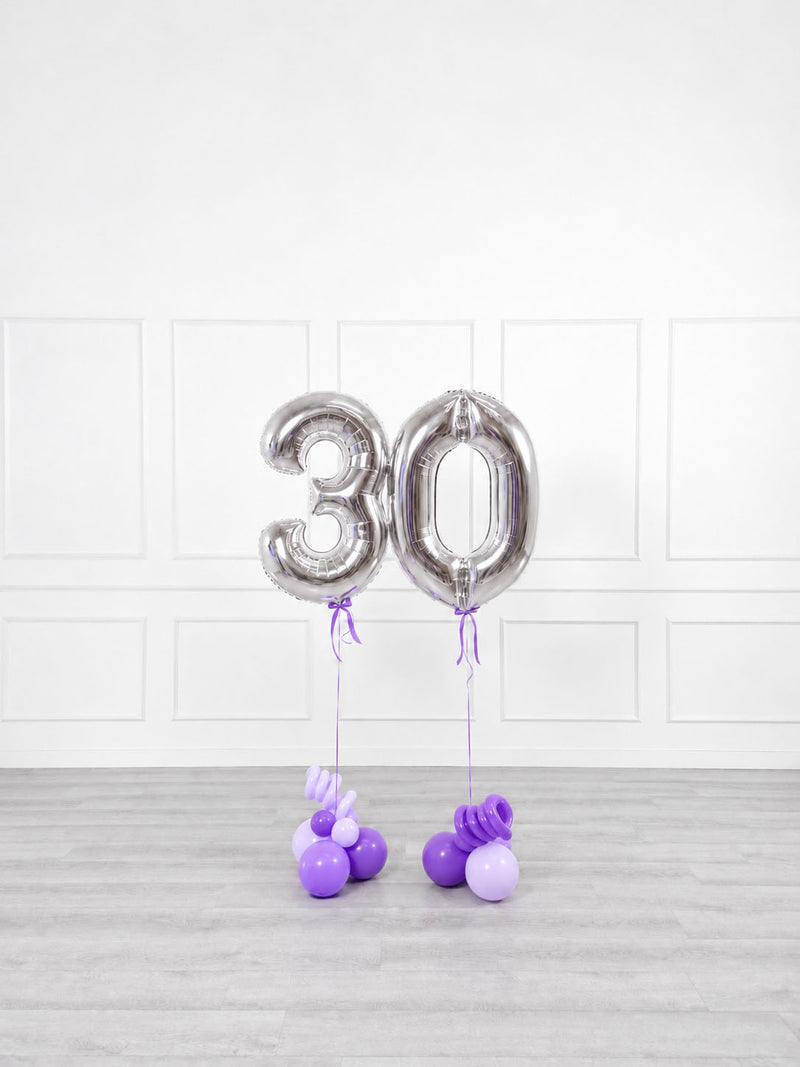 Ana Karina Balloons lilac garden foil numbers