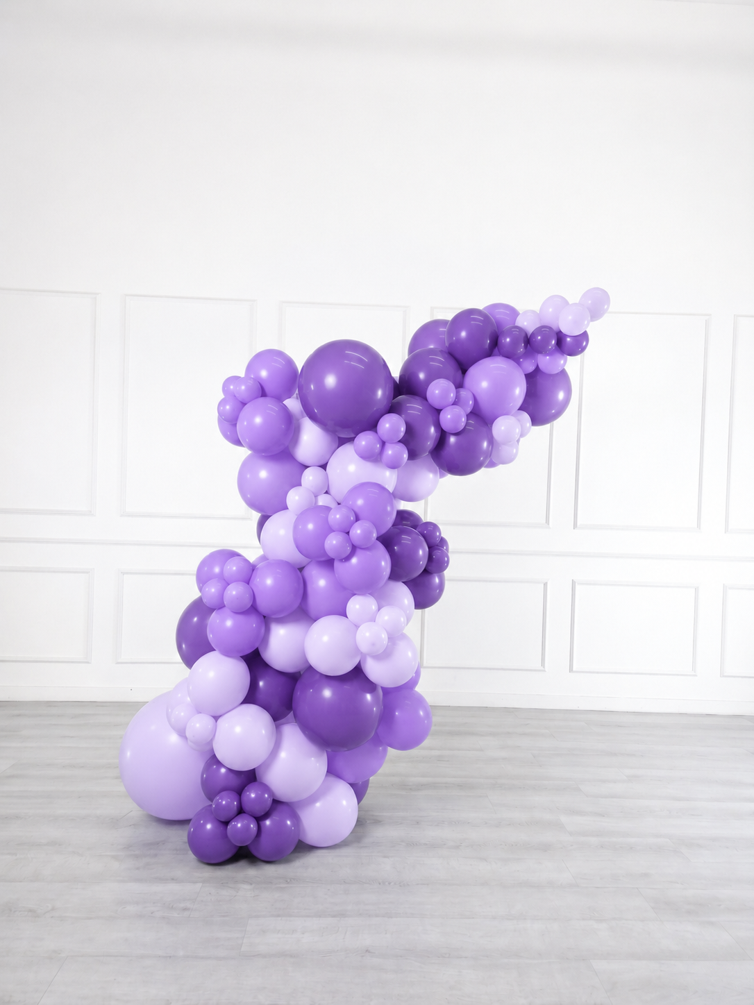 Ana Karina Balloons lilac garden freestanding balloon garland