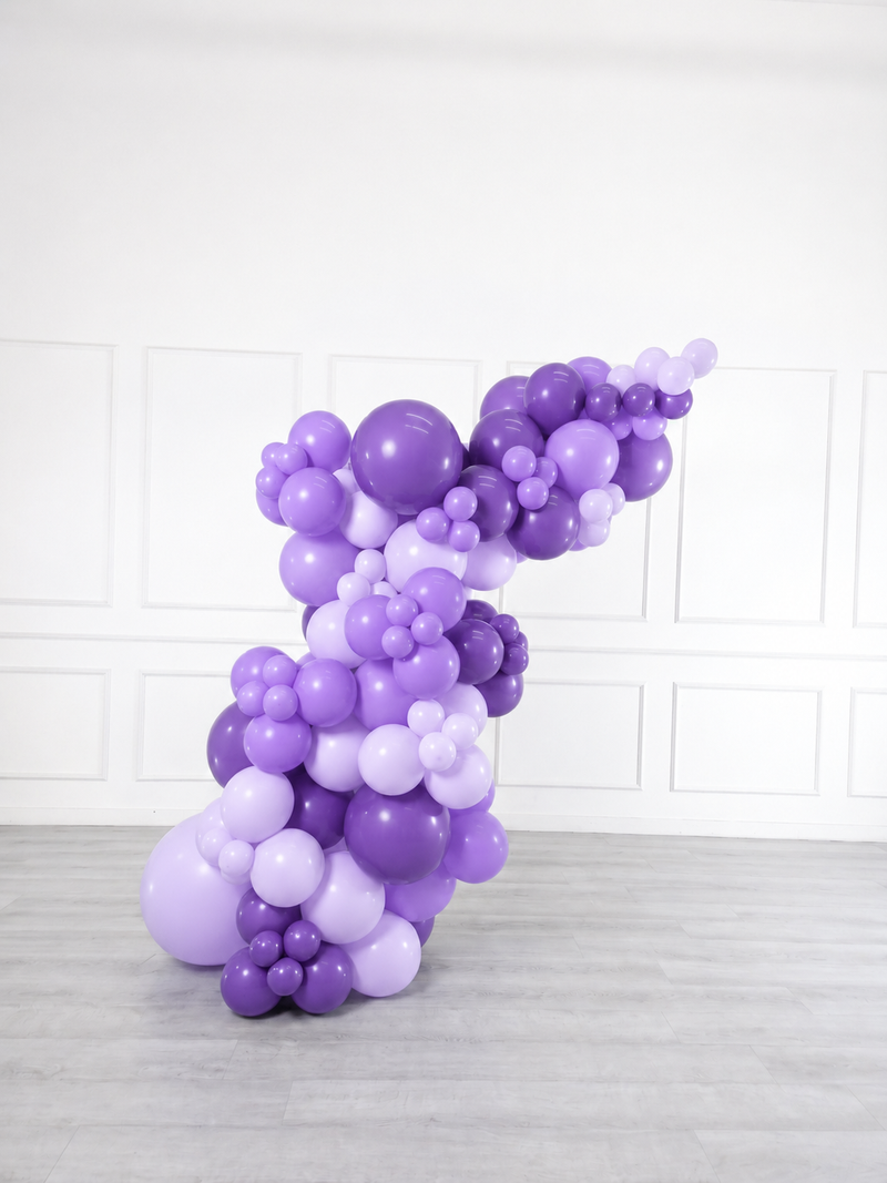 Ana Karina Balloons lilac garden freestanding balloon garland
