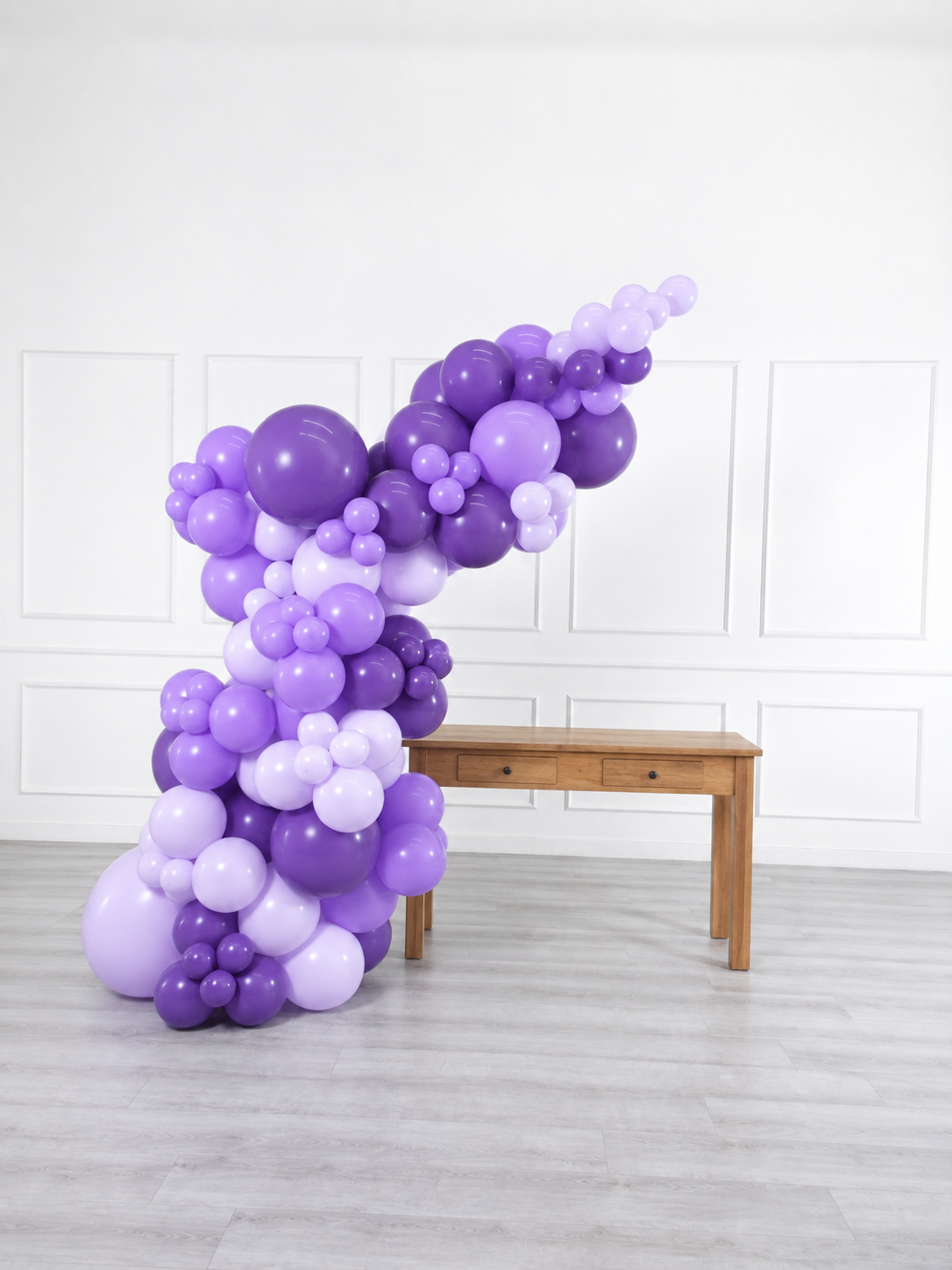 Ana Karina Balloons lilac garden freestanding balloon garland, additional product image