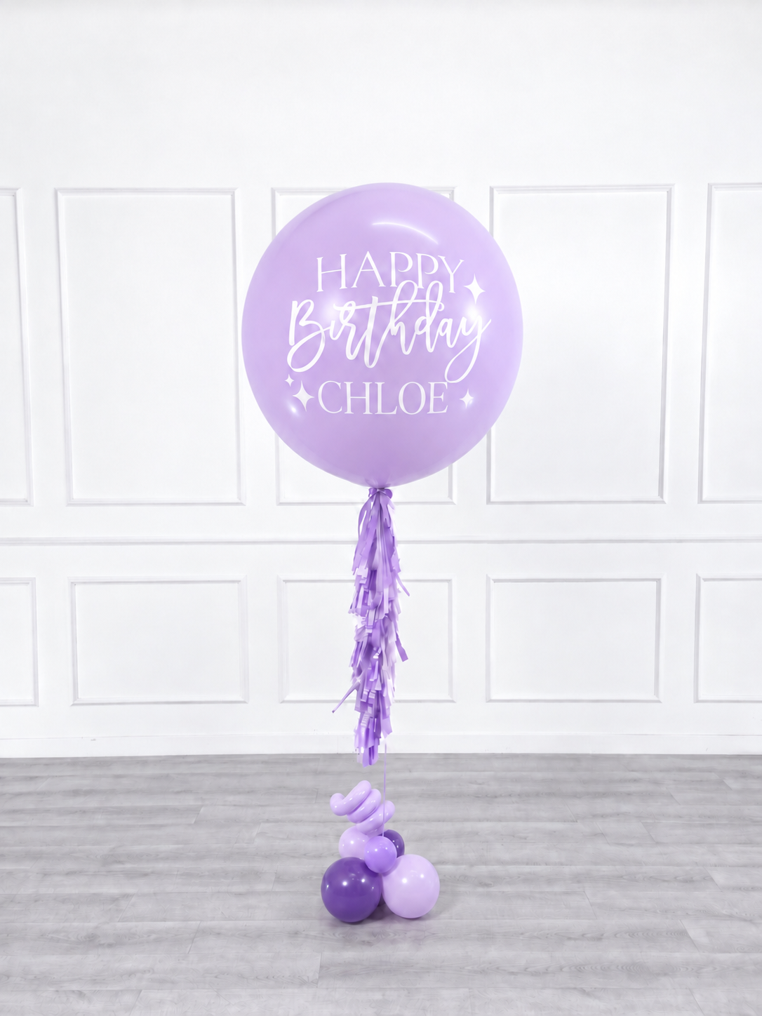 Ana Karina Balloons lilac garden personalized jumbo balloon, additional product image
