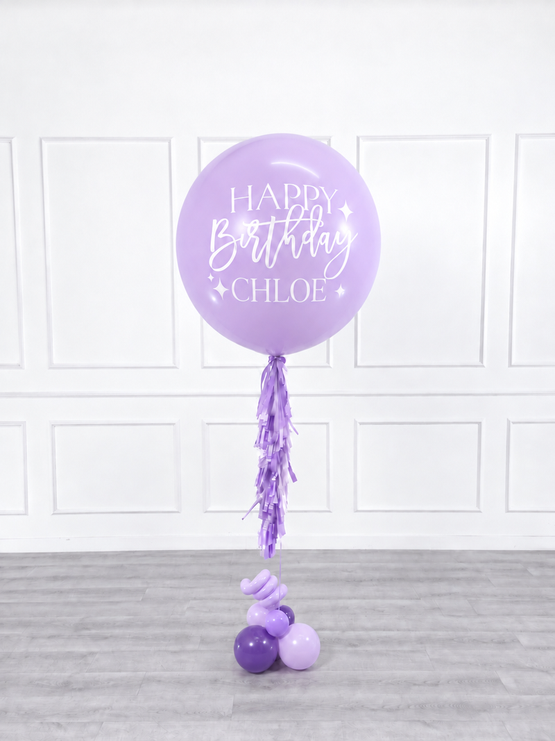 Ana Karina Balloons lilac garden personalized jumbo balloon, additional product image