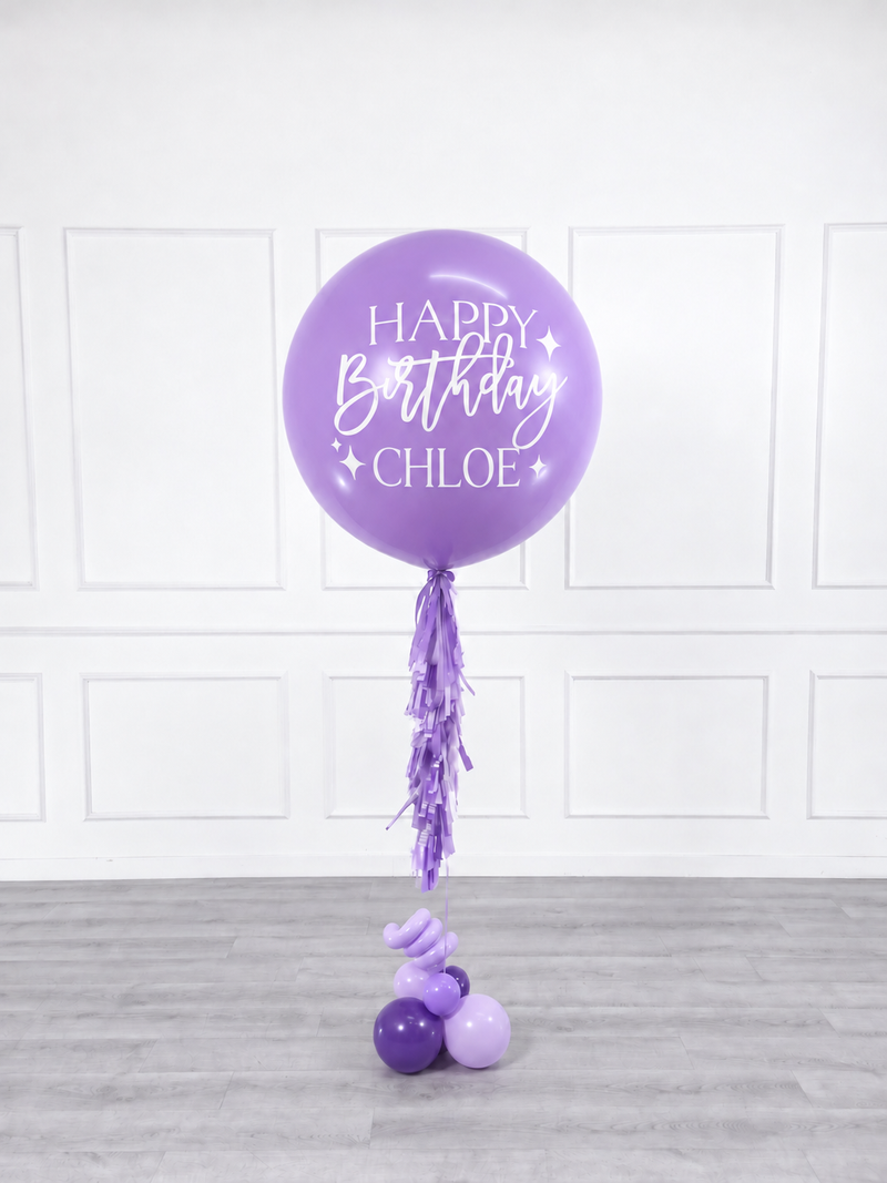 Ana Karina Balloons lilac garden personalized jumbo balloon, additional product image