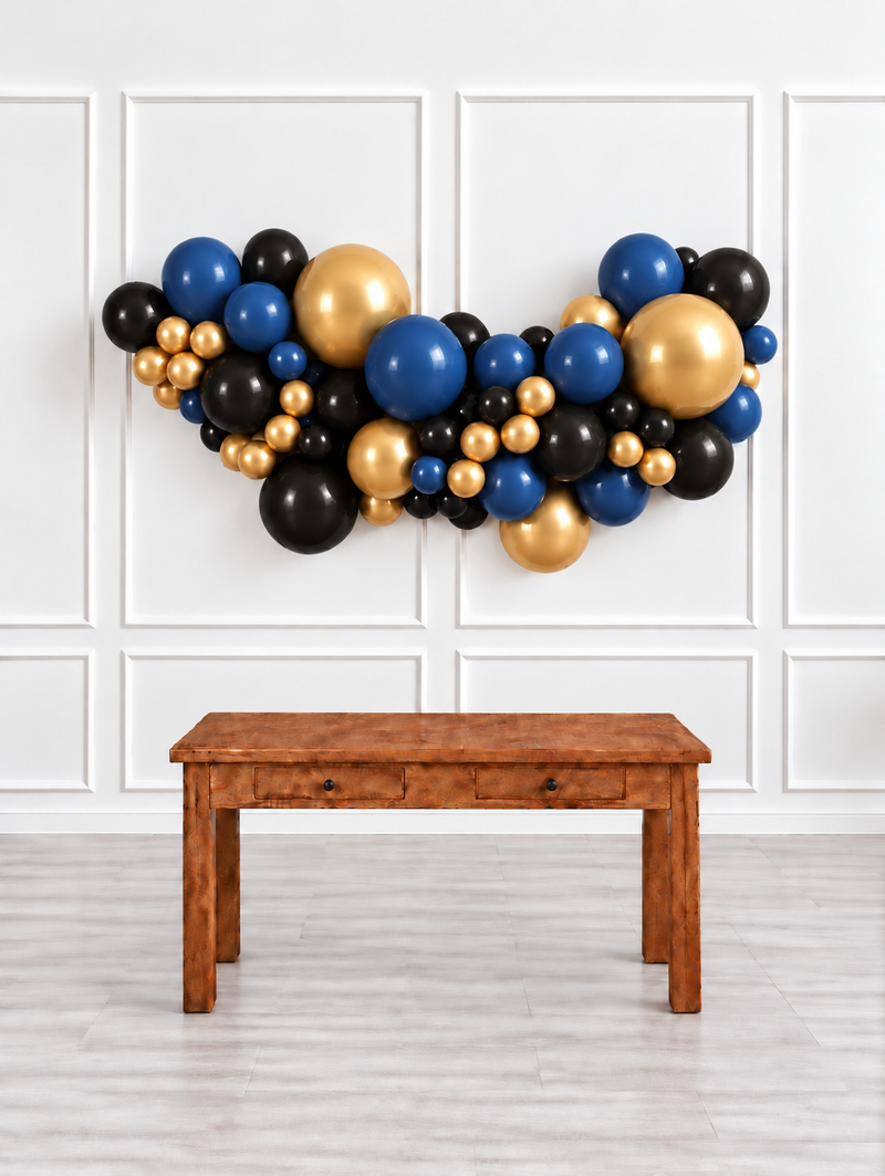 Ana Karina Balloons midnight gold easy-hang organic balloon garland, additional product image
