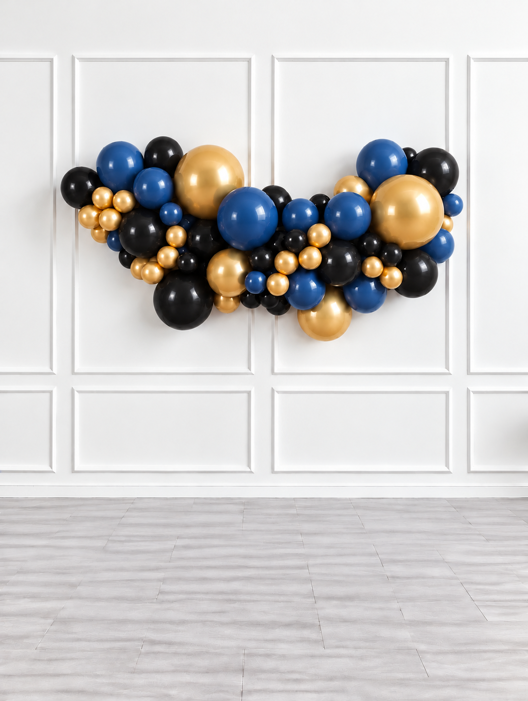 Ana Karina Balloons midnight gold easy-hang organic balloon garland
