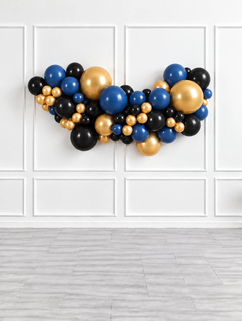 Ana Karina Balloons midnight gold easy-hang organic balloon garland
