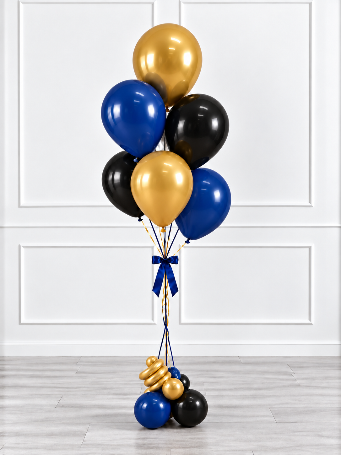 Ana Karina Balloons midnight gold balloon bunch plus
