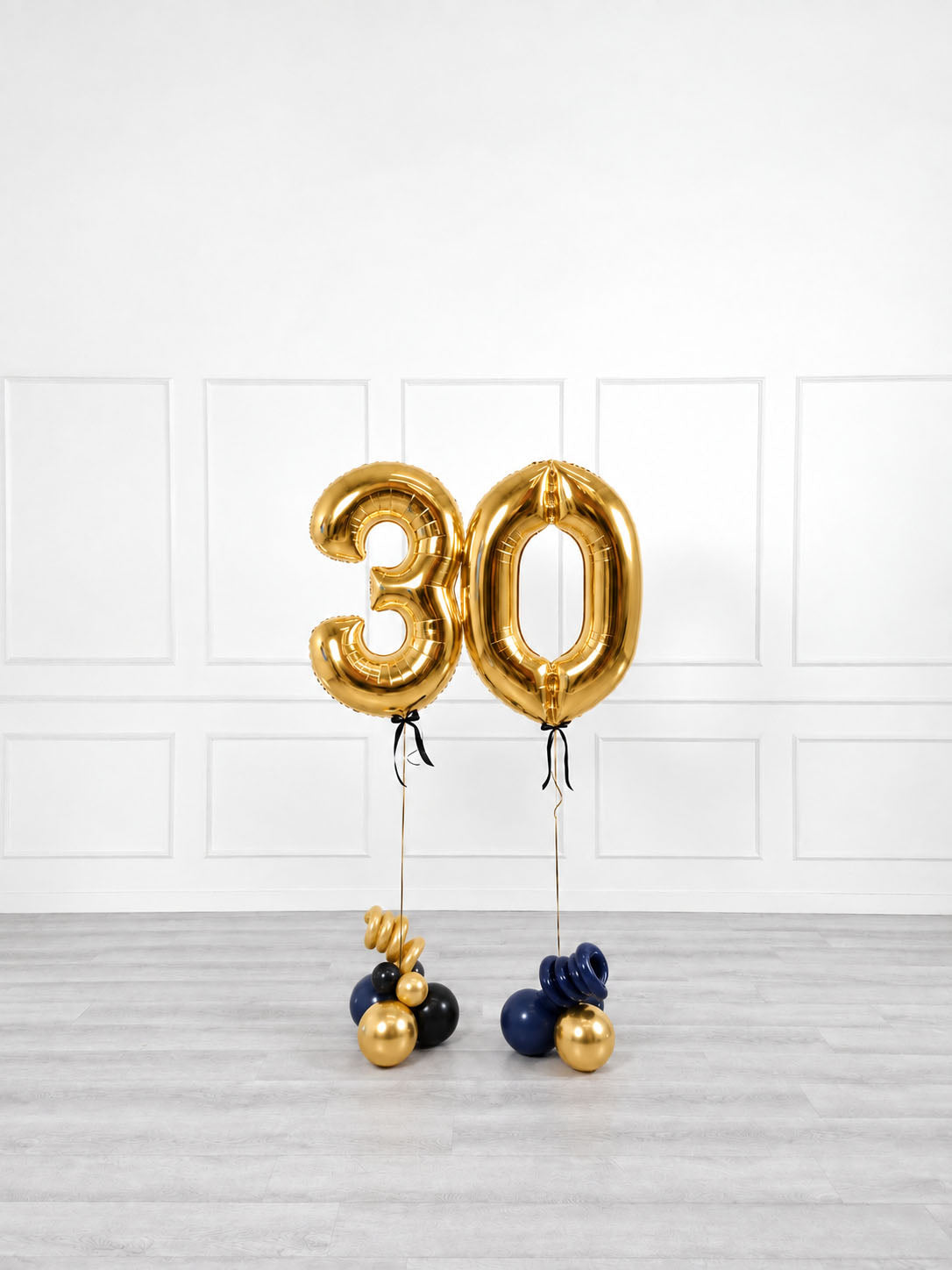 Ana Karina Balloons midnight gold foil numbers