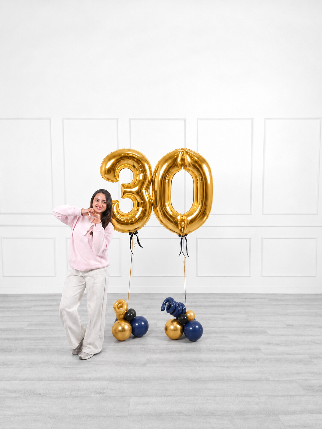 Ana Karina Balloons midnight gold foil numbers, additional product image