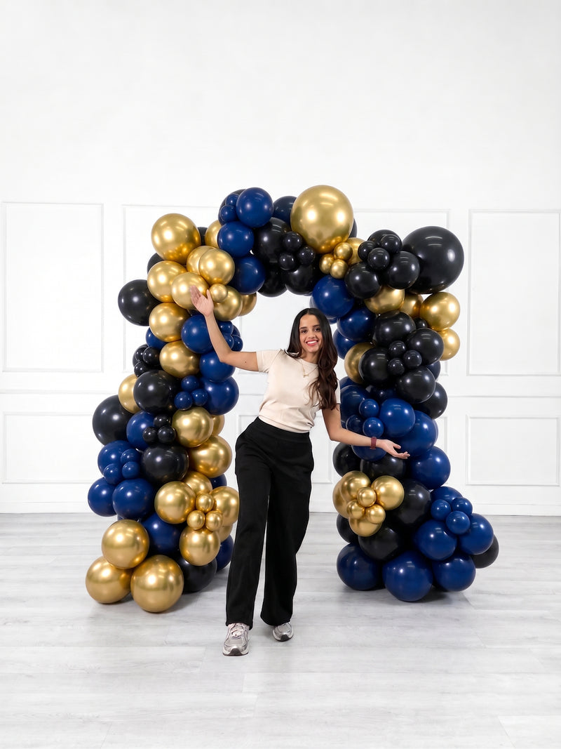 Ana Karina Balloons midnight gold organic balloon arch, additional product image