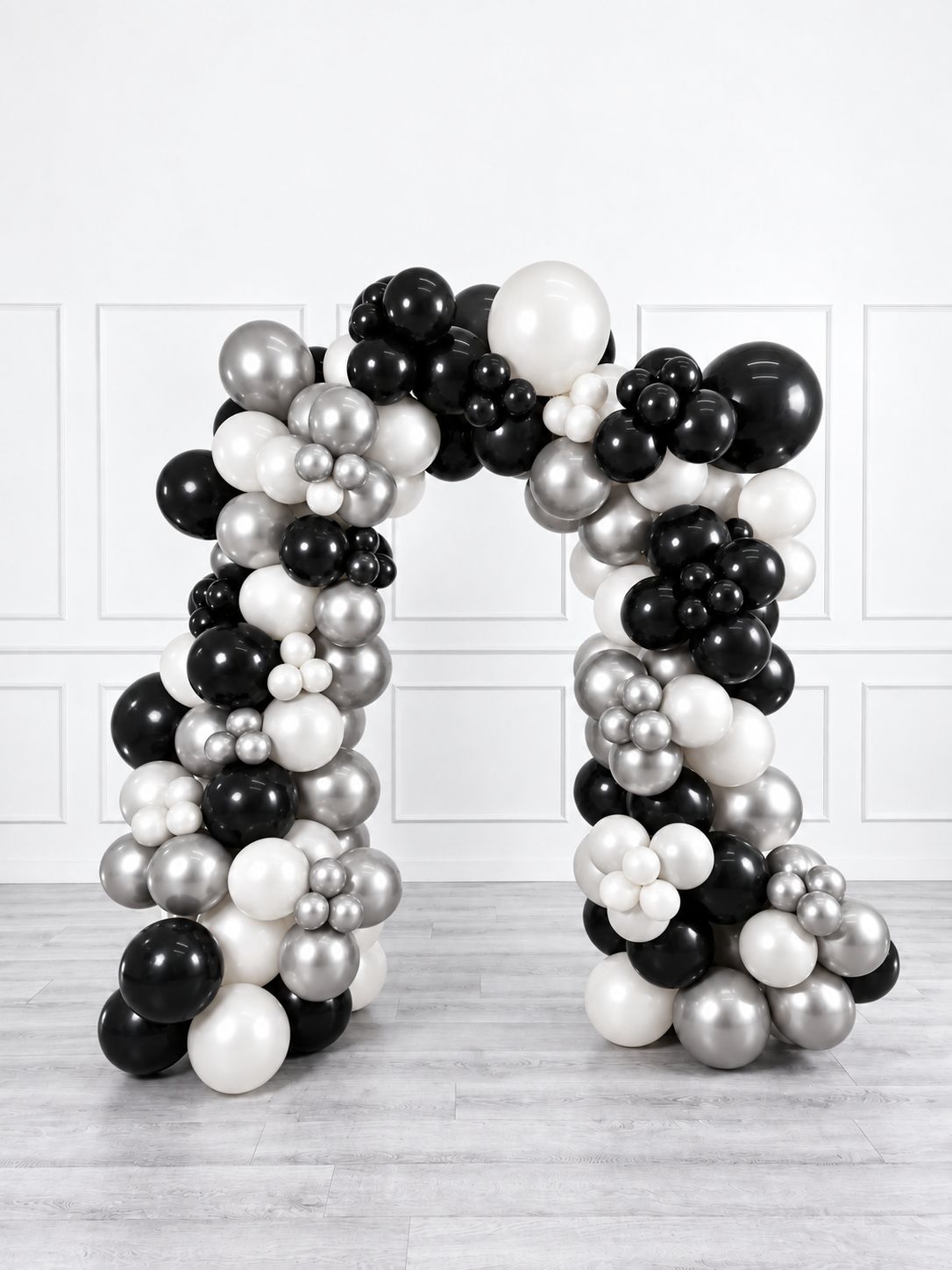 Ana Karina Balloons midnight luxe organic balloon arch