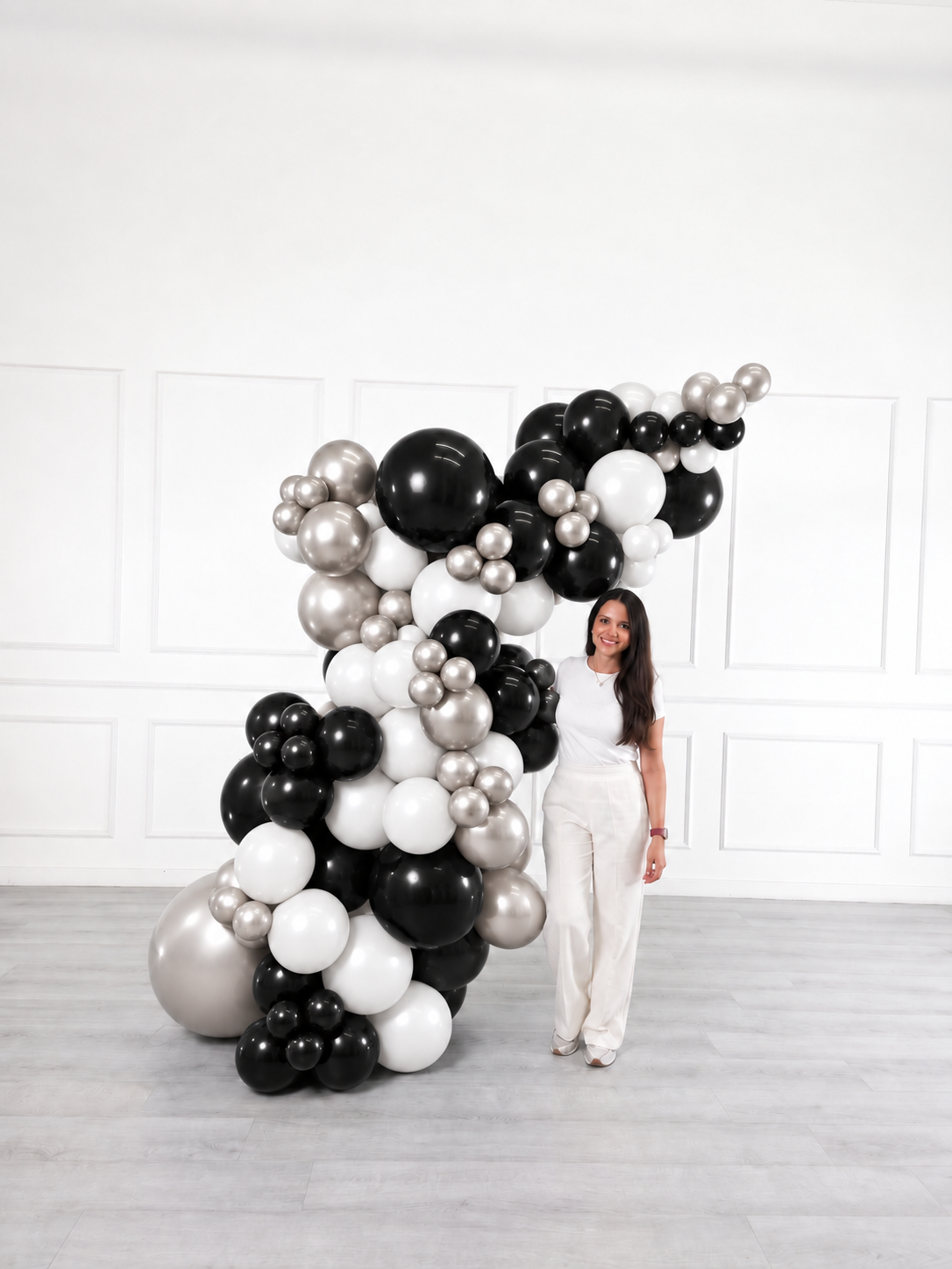 Ana Karina Balloons midnight luxe freestanding balloon garland, additional product image