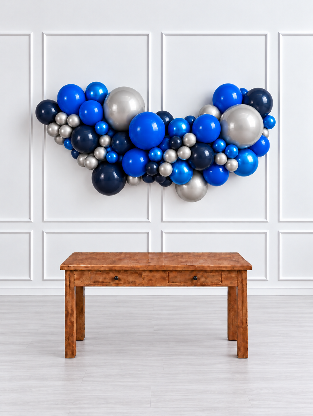 Ana Karina Balloons midnight silver easy-hang organic balloon garland, additional product image