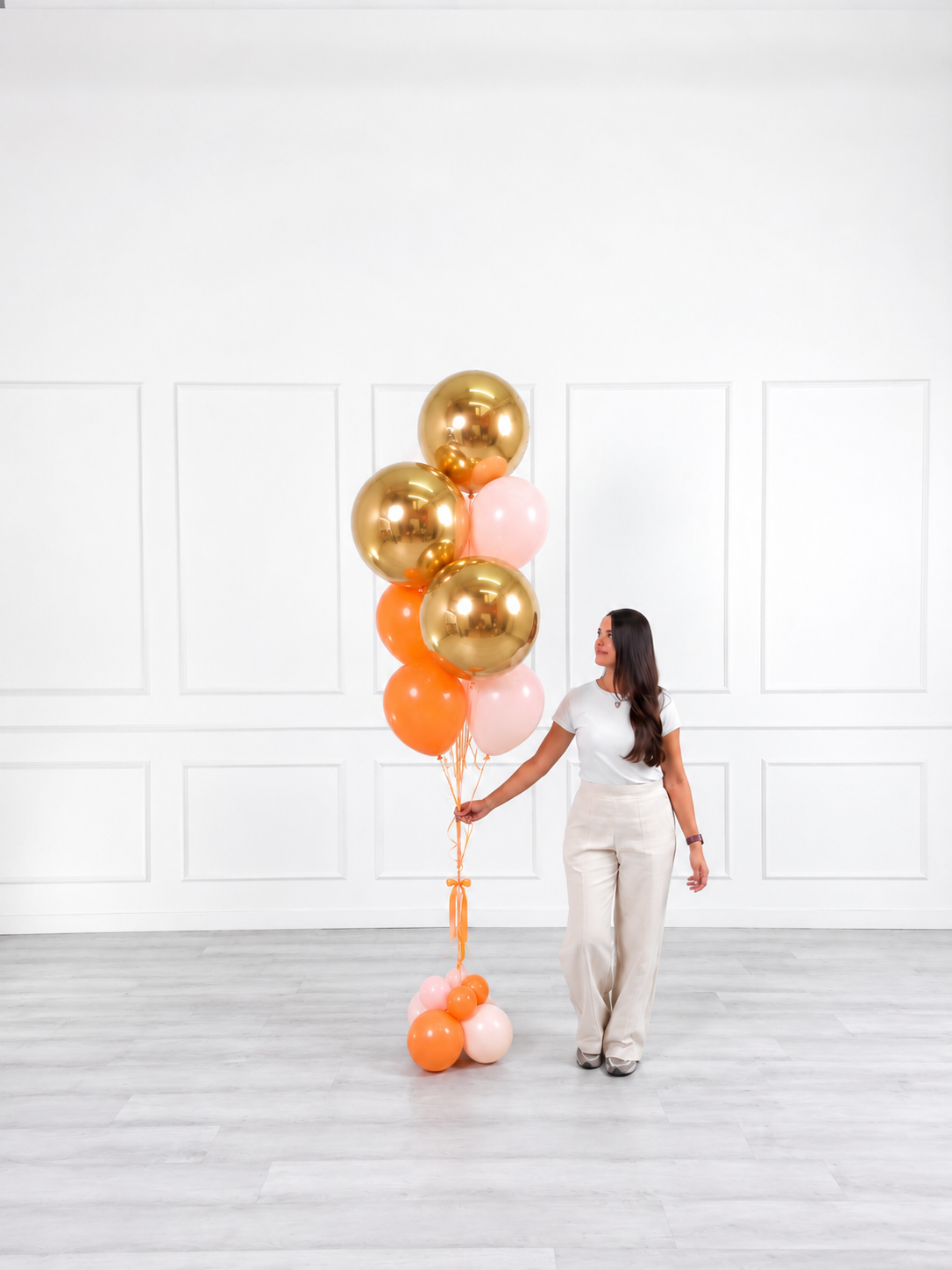 Ana Karina Balloons orange spritz balloon bunch orbz luxe, additional product image