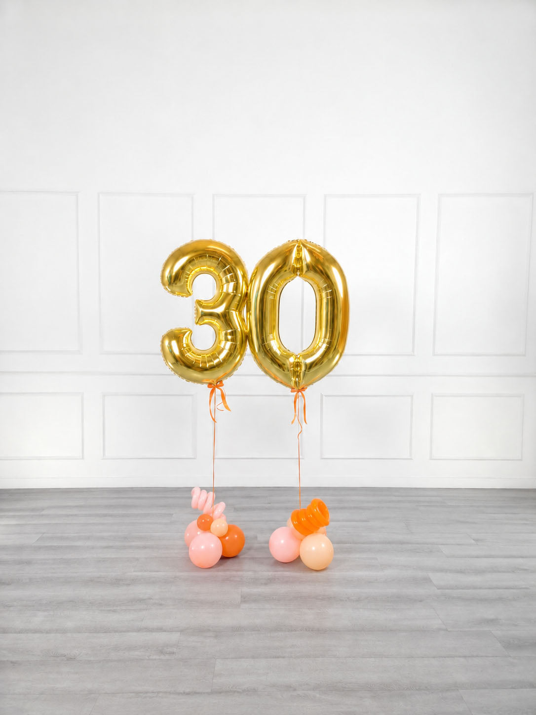 Ana Karina Balloons orange spritz foil numbers