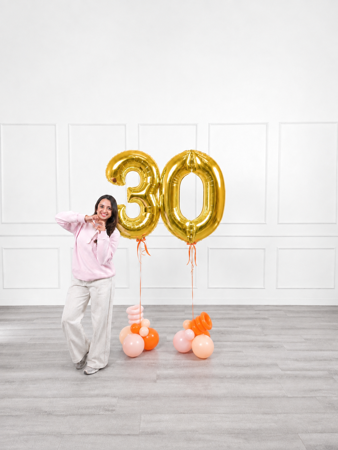 Ana Karina Balloons orange spritz foil numbers, additional product image