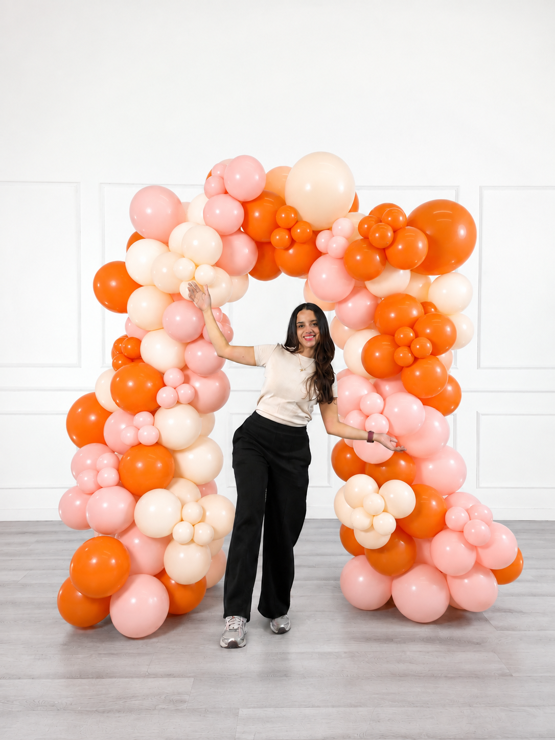 Ana Karina Balloons orange spritz organic balloon arch, additional product image